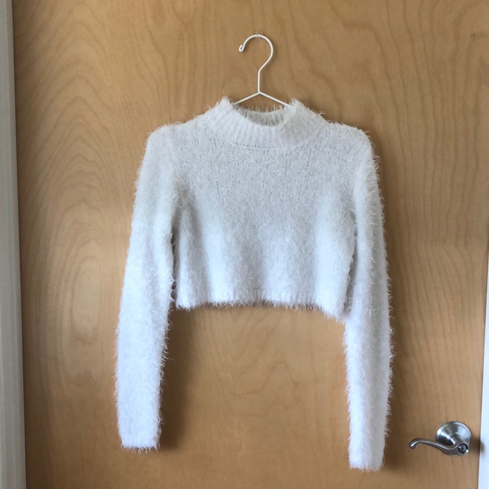 Fuzzy Cropped Sweater